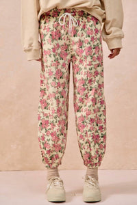 Bibi - Floral Printed Twill Pants