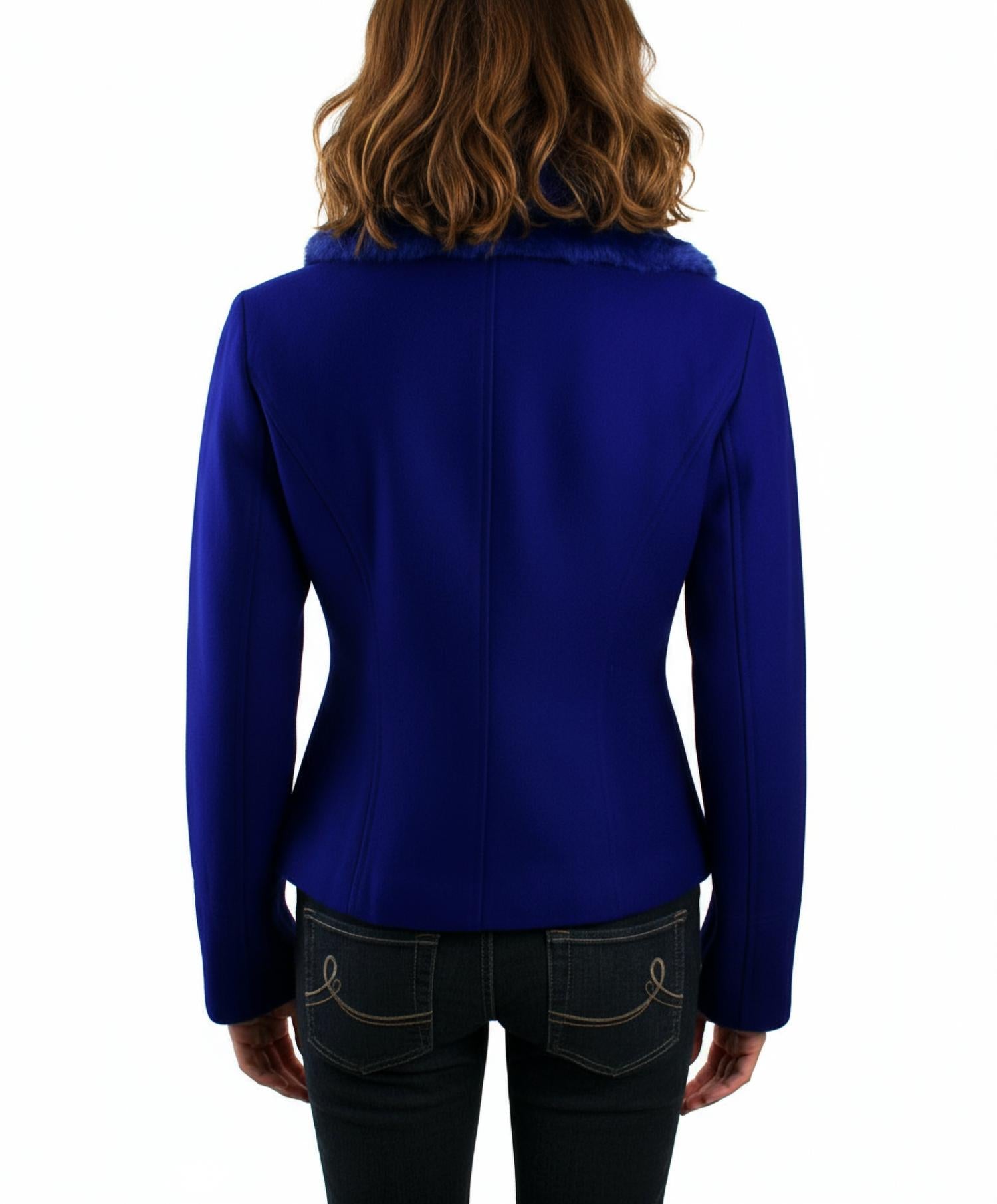 Lucy Paris - Faux Fur Collar Moto Jacket