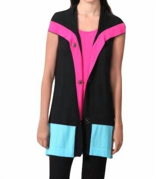 Retro Brights Long Vest