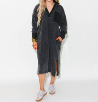 Heyson - Mineral Washed Casual Midi Dress
