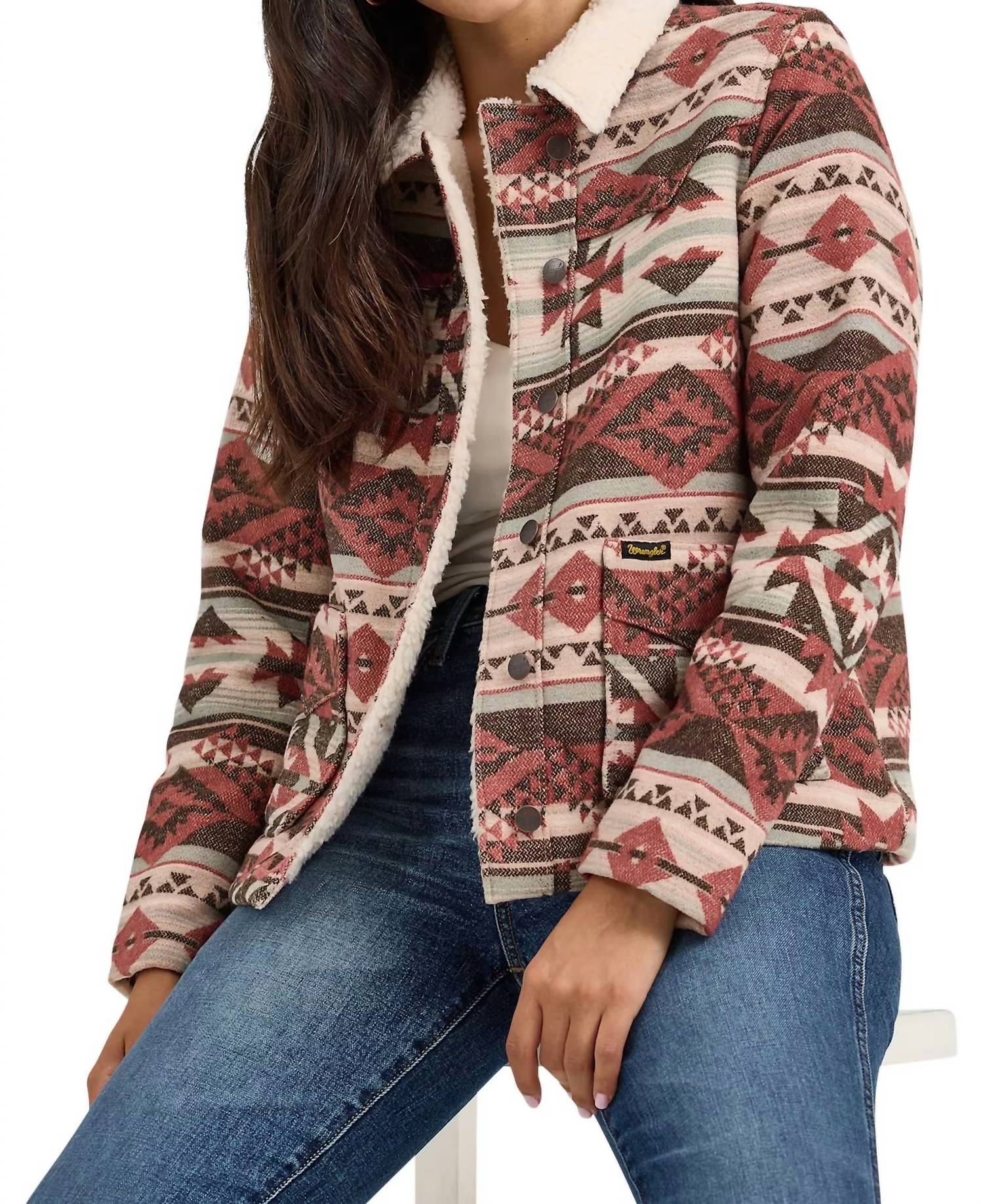 Wrangler - Retro Sherpa Lined Jacquard Jacket