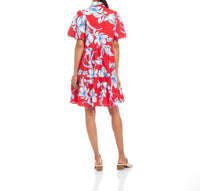 Karen Kane - Puff Sleeve Tiered Shirtdress