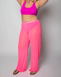 Good American - MESH WIDE PANTS