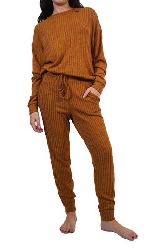 Women's Ribbed Pajama Set