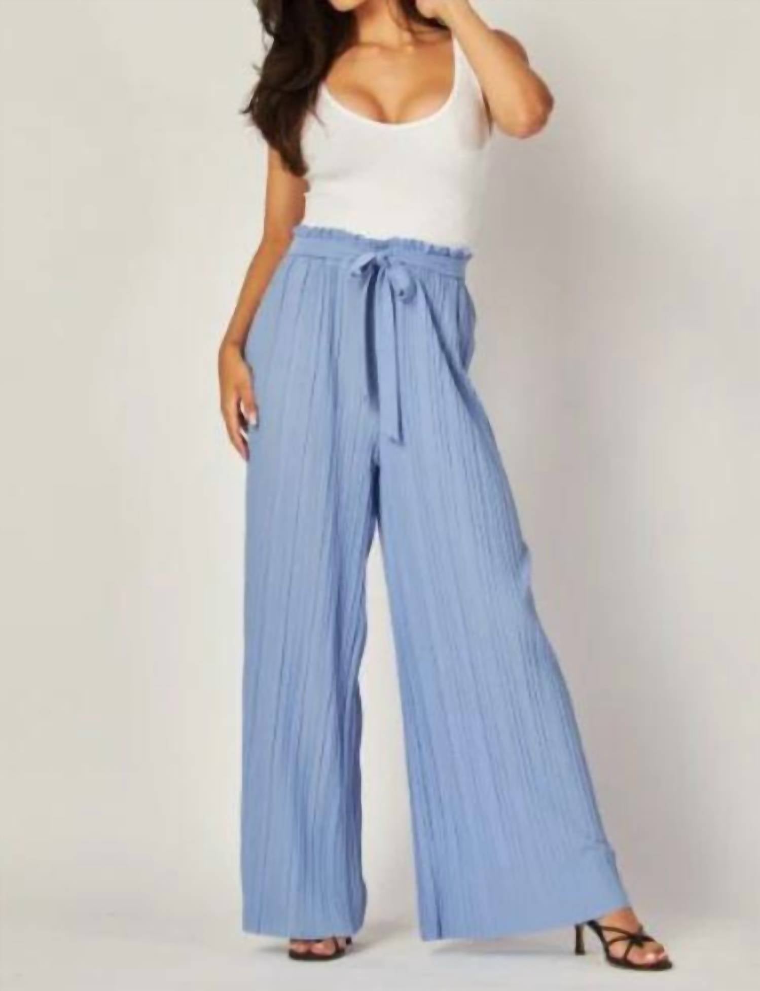 Love Poem - Tie Front Pleated Pant