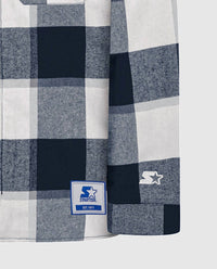 Starter - Men's New England Patriots The Big Joe Sherpa Lined Plaid Jacket