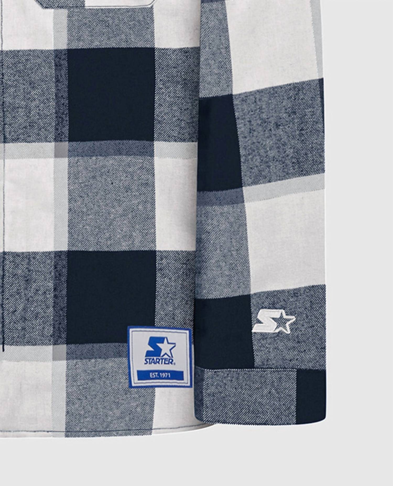 Starter - Men's New England Patriots The Big Joe Sherpa Lined Plaid Jacket