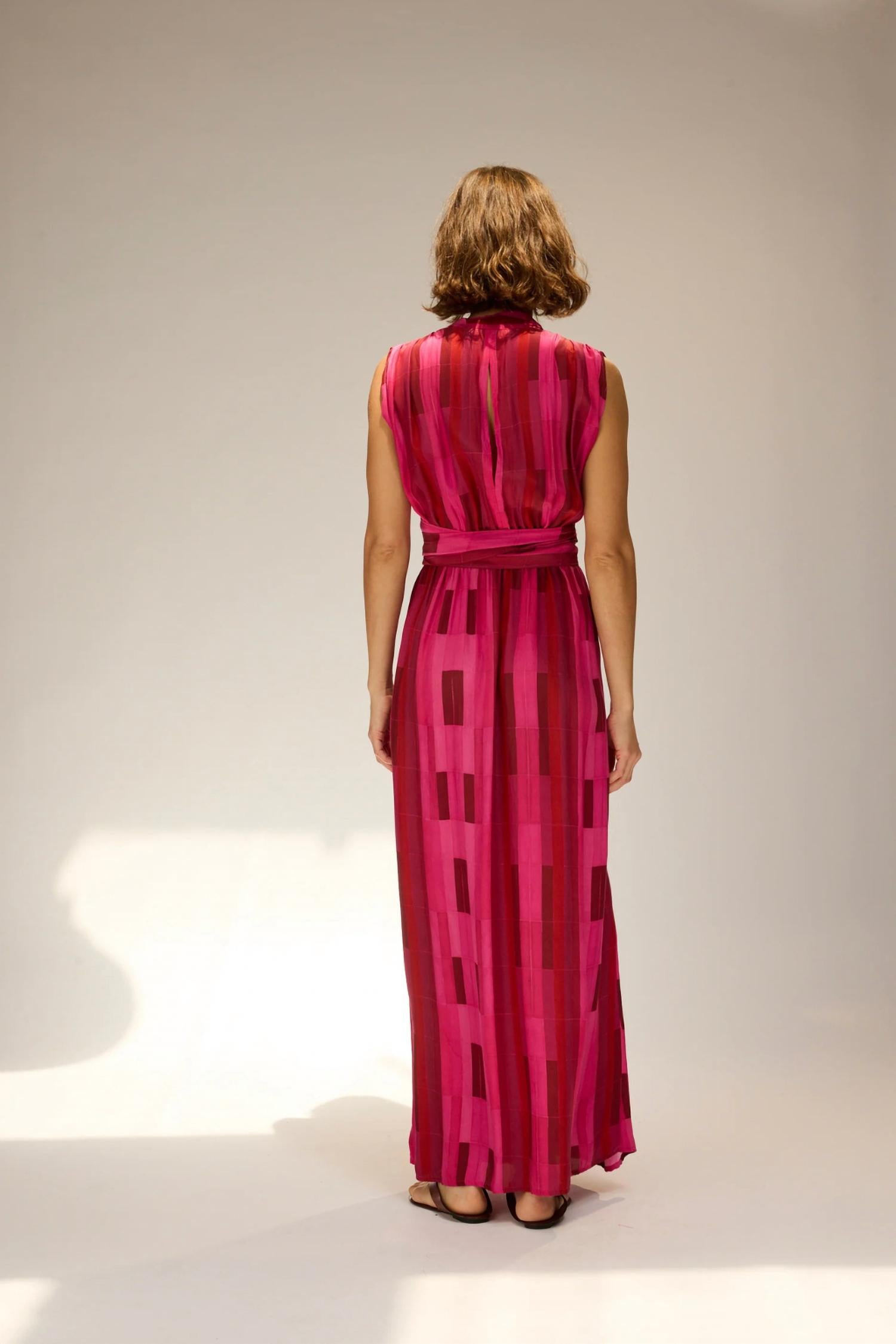 Natalie Martin - Nico Silk Print Sleeveless Maxi Dress