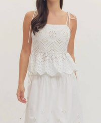Entro - Eyelet Embroidered Tank