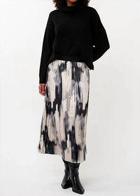Esqualo - Plisse Printed Skirt