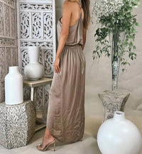 young fabulous & broke Siren Slip Dress in shitake - women's dress - view 4
