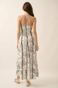 Promesa - Floral Paneled Halter Maxi Dress