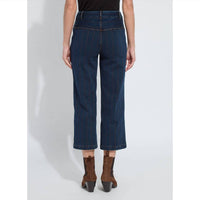 Lysse Landon Embroidered Wide Leg Pants in indigo - women's pants - view 4