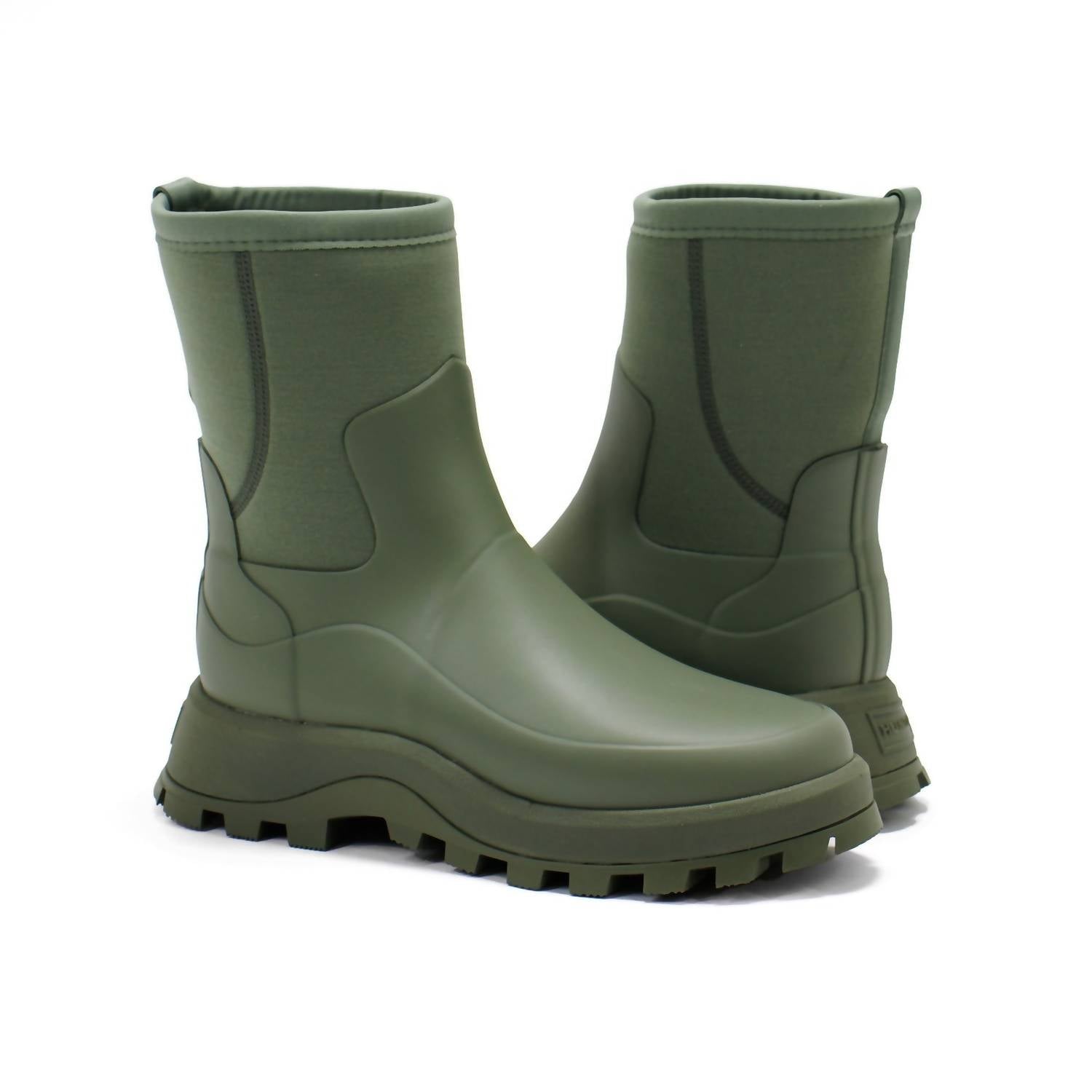 HUNTER Women's City Explorer Short Neoprene Boots in lichen green - women's shoe - view 5