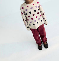 The New Society Cora Sweater in white - kids' sweater - detail view