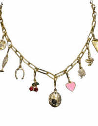 Iishii - Women's 9 Charms Necklace