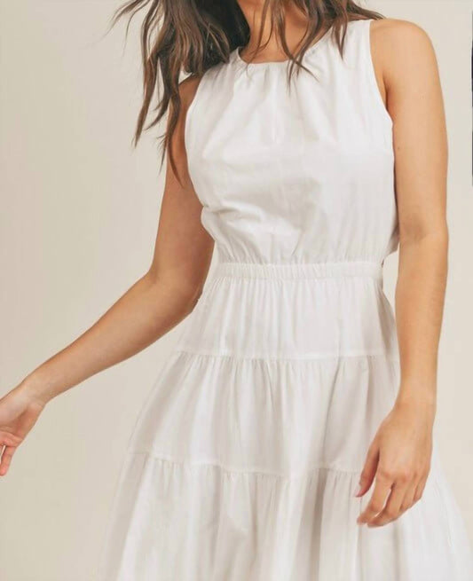 &Merci - Elastic Waist Side Cut Out Maxi Dress