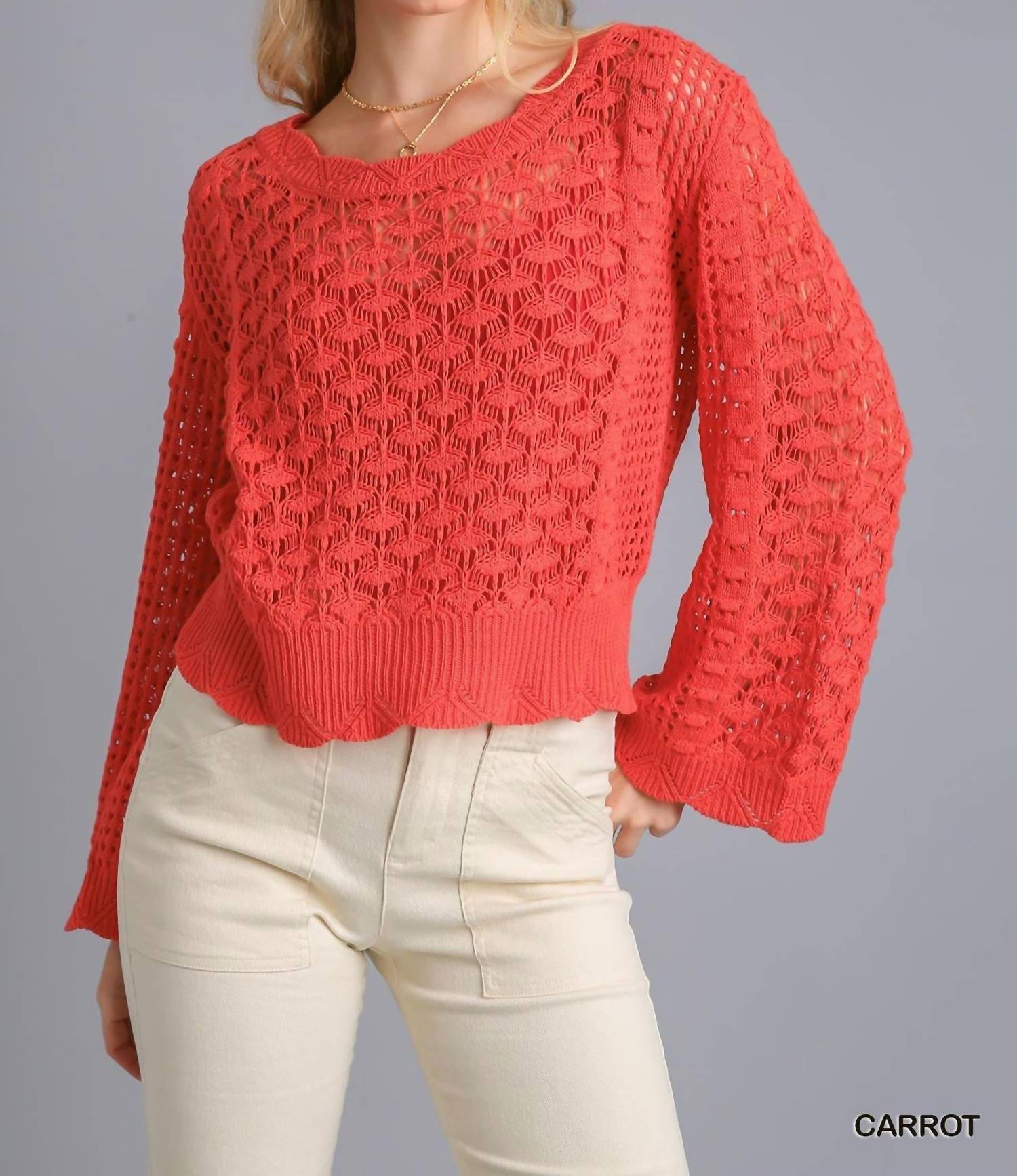 Umgee - Crochet Light Weight Pullover Top