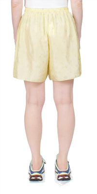 6397 Embroidered Dot Boxer Short in chamomile - women's shorts - detail view