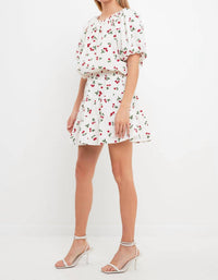 English Factory - Cherries Mini Skirt