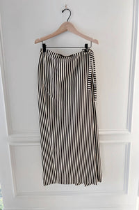 Alysi - Striped Wrap Maxi Skirt