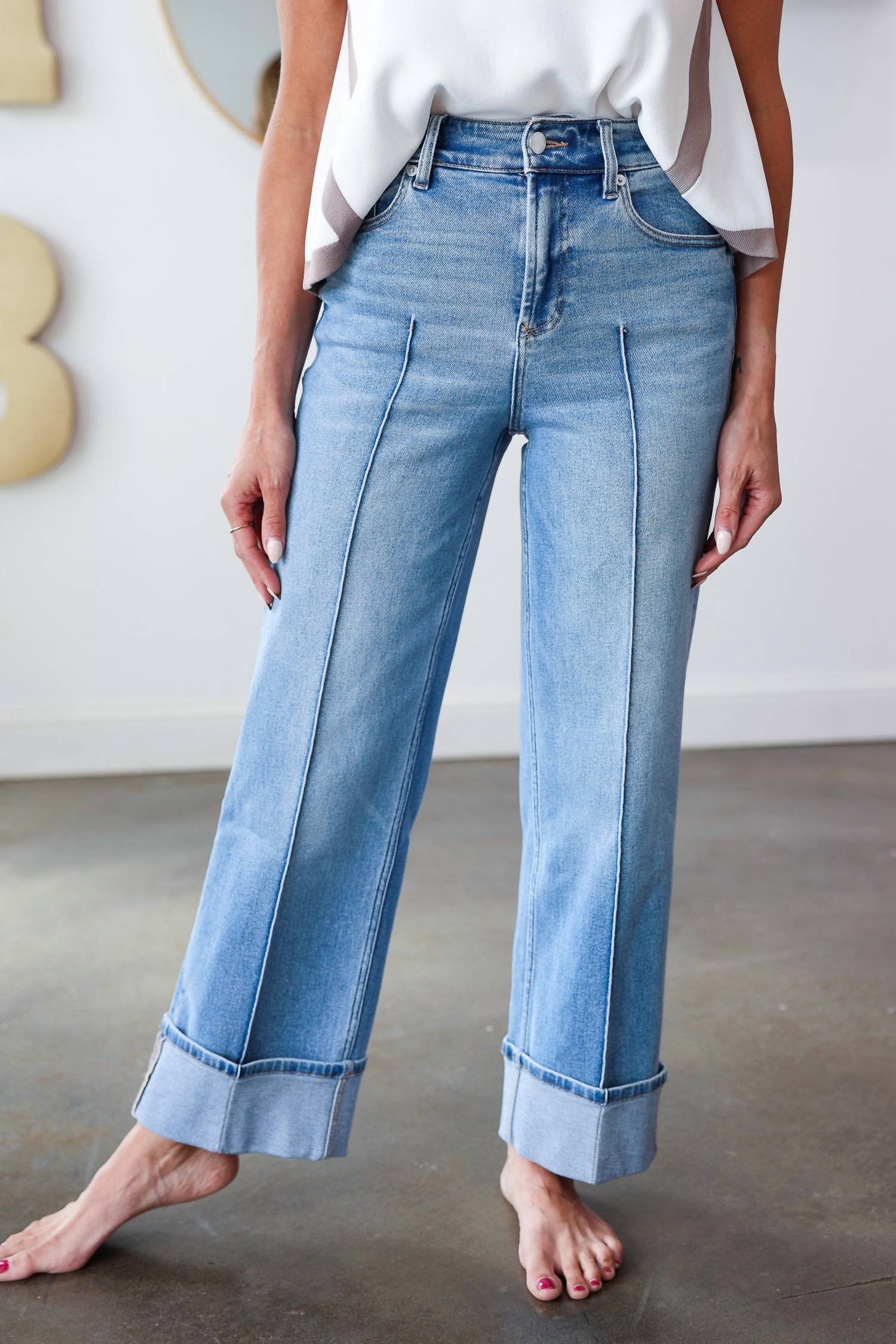 DEAR JOHN DENIM Holly Wide Leg Jeans in winslow - women's jeans