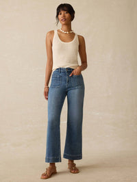 Faherty - Women's Stretch Terry Patch Pocket Ankle Top