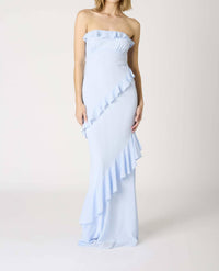 Cotton Candy La - Strapless Ruffle Tiered Maxi Dress