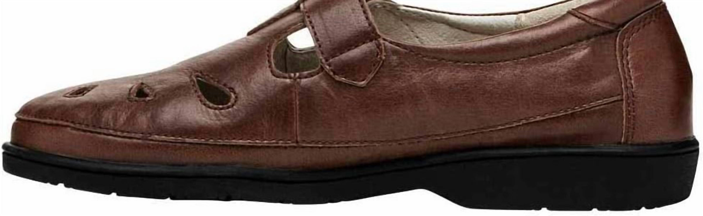 PROPET Women's Ladybug T-strap Walking Shoe in chestnut - women's flats - detail view