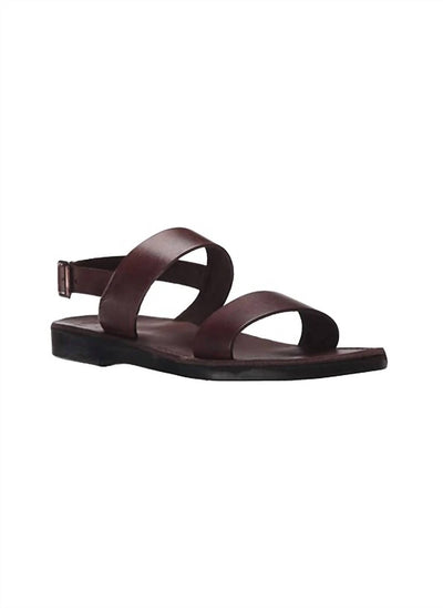 Jerusalem Sandals - Unisex - Golan Leather Slingback Flat Sandal