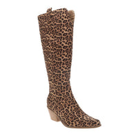 Corkys Footwear Women's Hats Off Over The Calf Boot in leopard - women's shoe - detail view