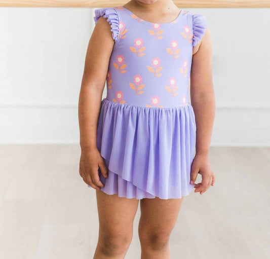 Rufflebutts - Petunia Petals Flutter Sleeve Dance & Gymnastics Leotard