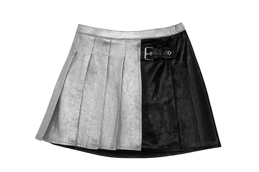 Mia - Girls' Pleated Pull On Mini Skirt