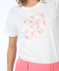 Esqualo - Tama Blocks Print T-shirt
