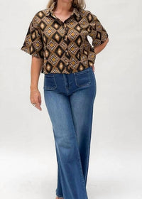 Promesa - Geometric Floral-Print Shirt
