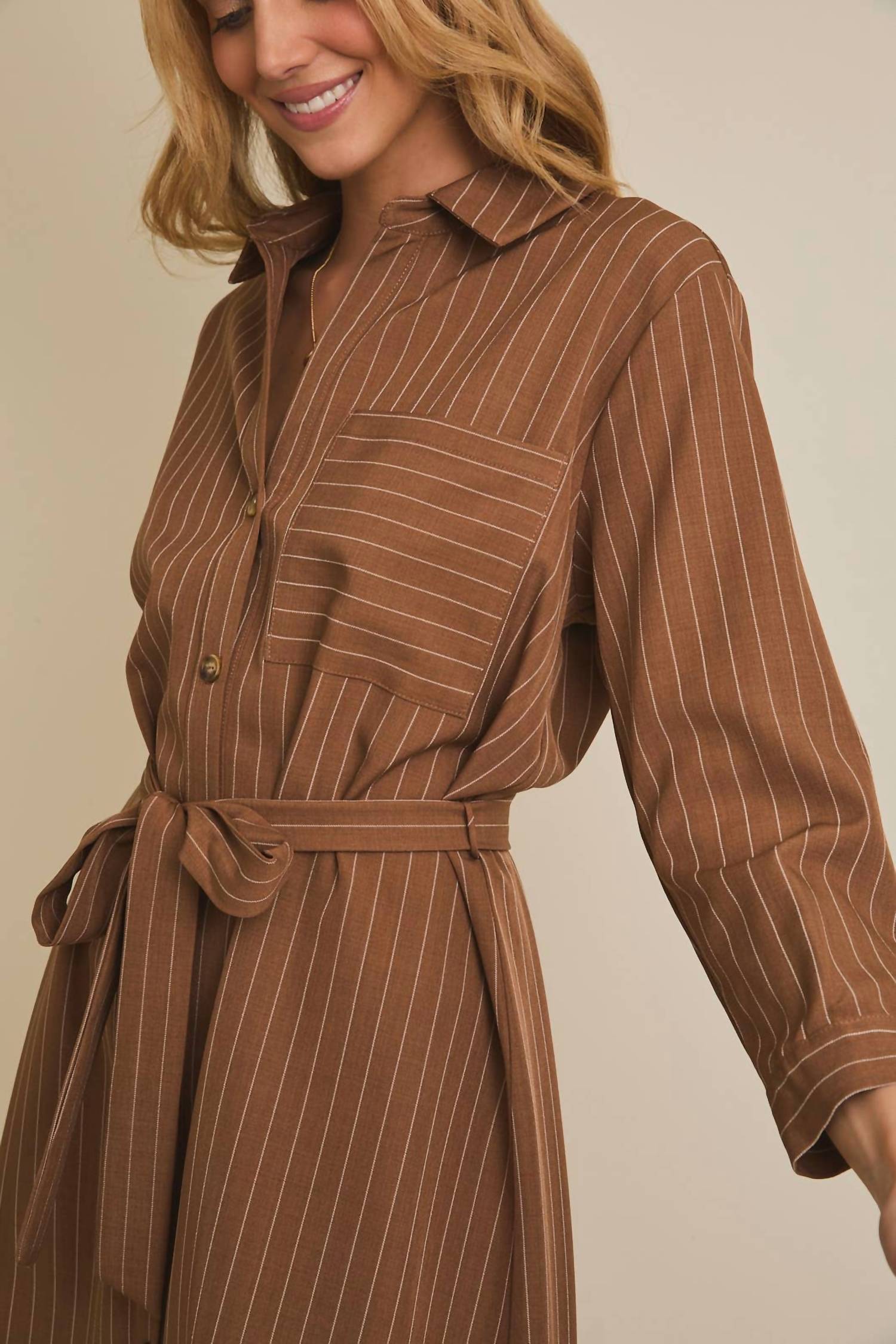 Gilli - Ainsley Striped Button Dress