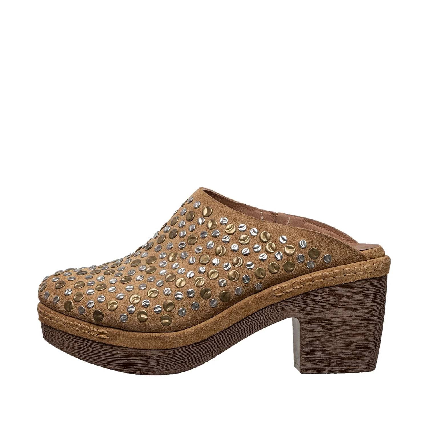 Antelope Women's R13 Serena Stud Clog in gold - women's shoe - detail view