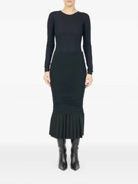 Maison Margiela Long Pleated Skirt in off black - women's skirt - view 4