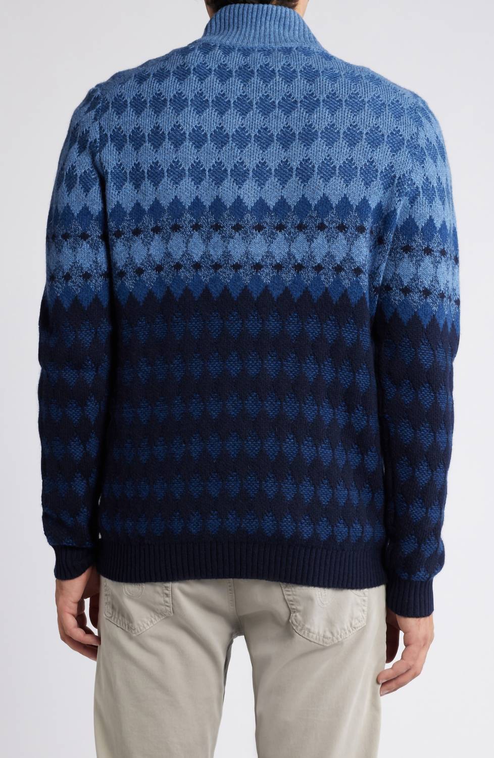 Tommy Bahama - Ombre Argyle Half Zip Sweater