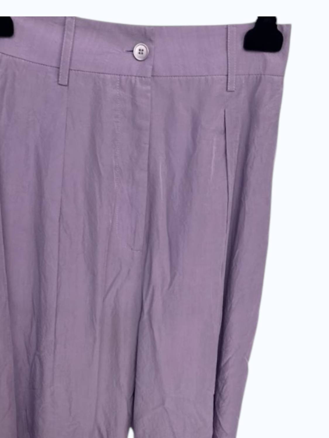 Pier Antonio Gaspari Women's Ecotel Trousers in lillac - women's pants - detail view