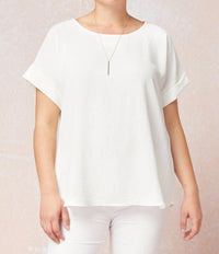 Entro - Short Sleeve Scoop Neck Top
