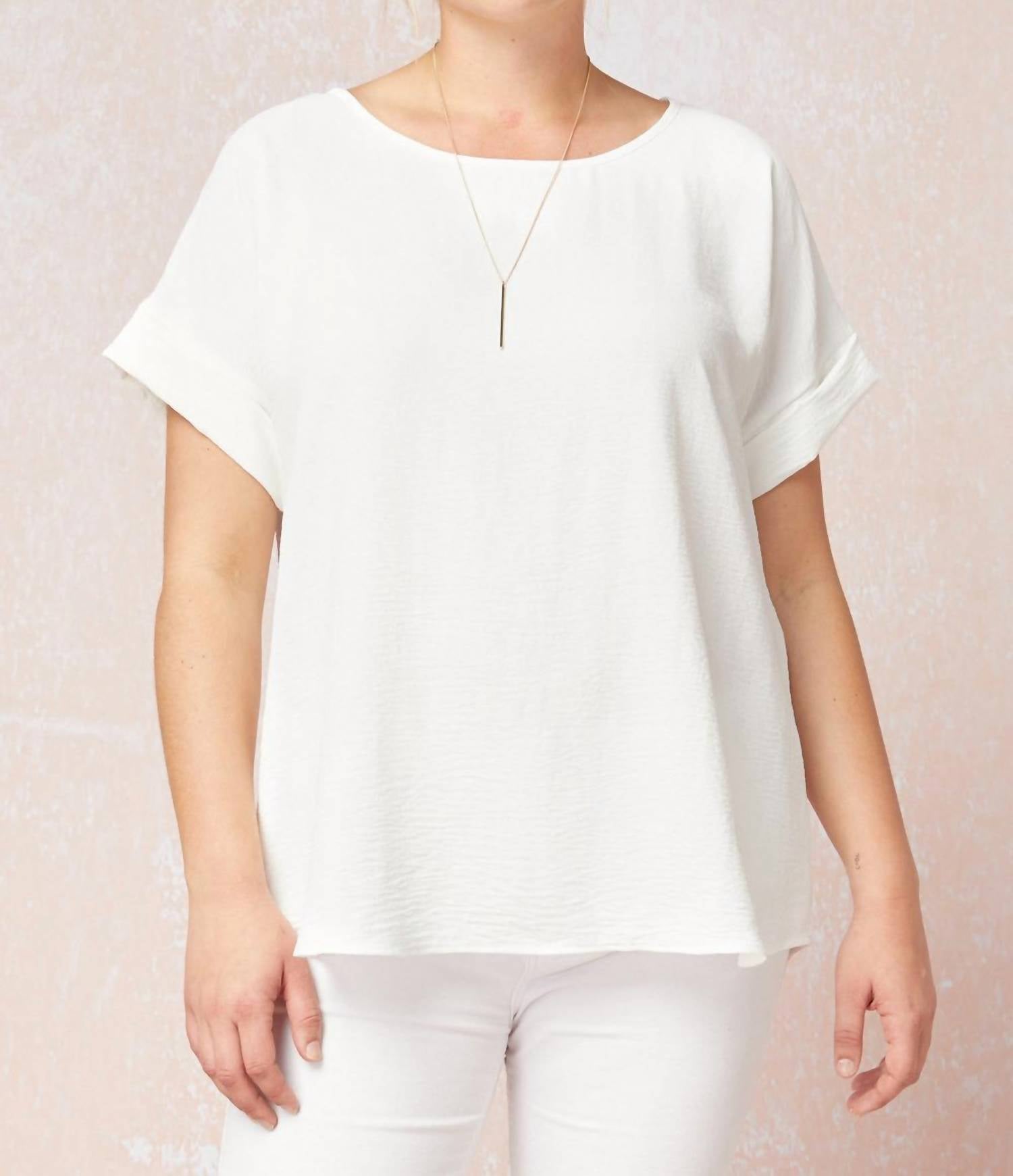 Entro - Short Sleeve Scoop Neck Top