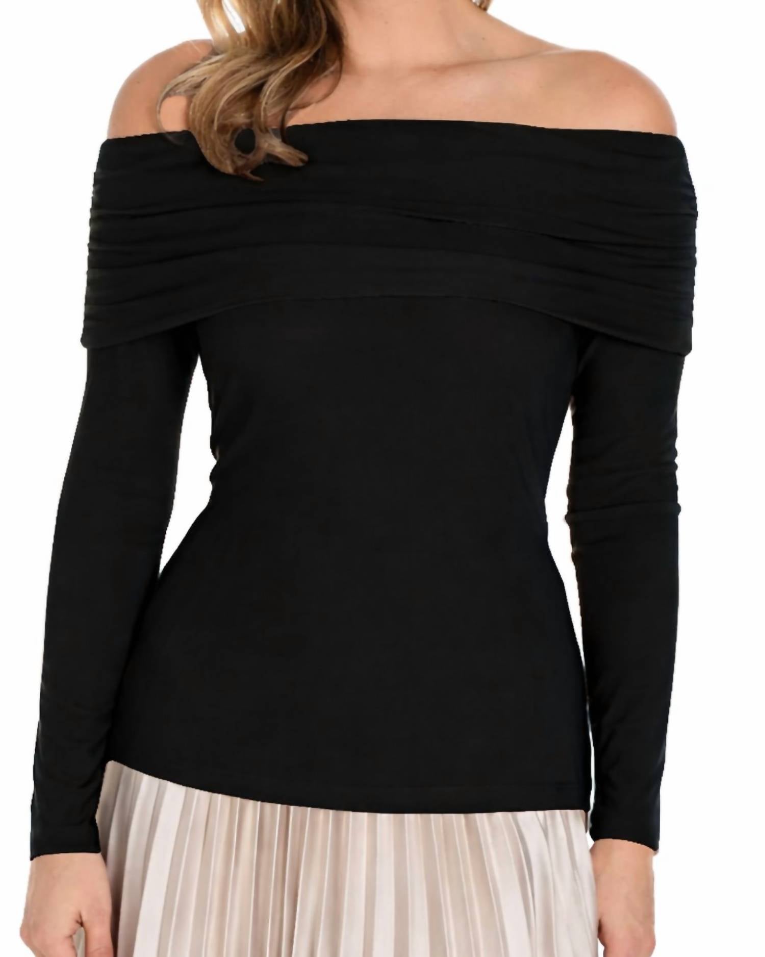 Frank Lyman - Off- Shoulder Ruched Pullover Top