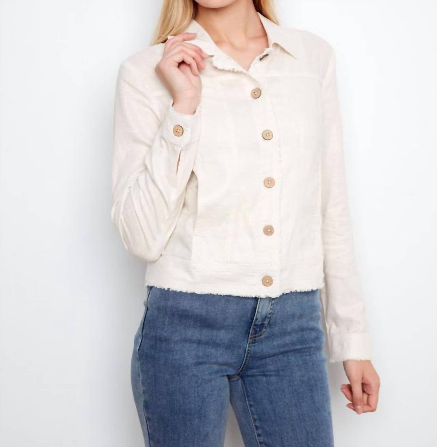 Charlie B - Foiled Linen Blend Jacket