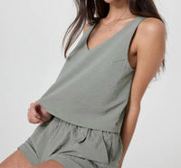 Vuori - Villa Textured Crop Tank Top
