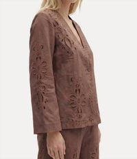 Berenice - V-neck Broderie Blazer