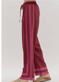 entro Nora Pull-on Pant in cranberry - women's pants - alternate view