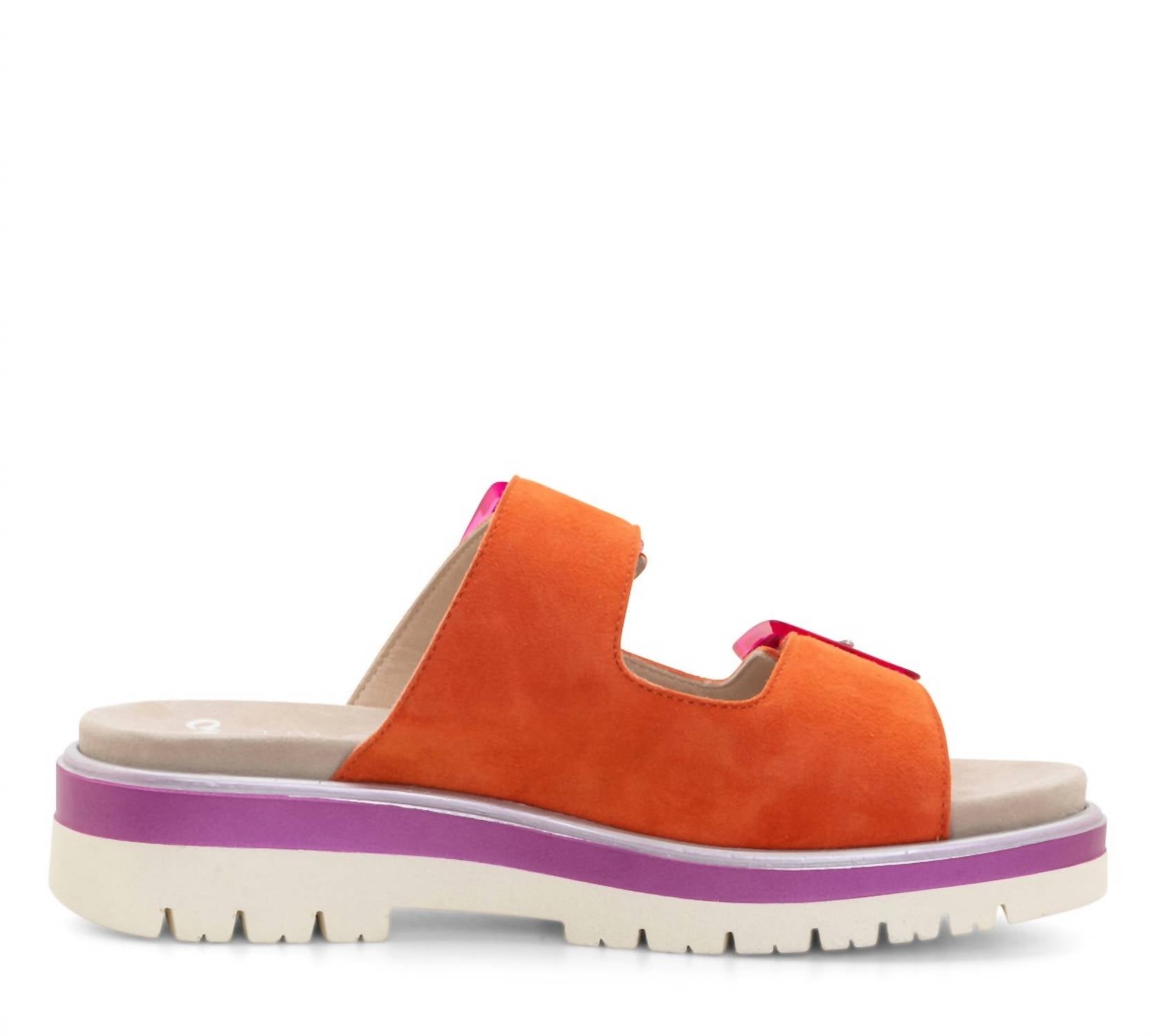 Ara Shoes Women's Marbella Slide Sandals in poppy suede pink - women's sandal - view 4
