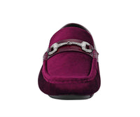 Amali Men's Bling Driving Shoe in burgundy - men's loafer - alternate view