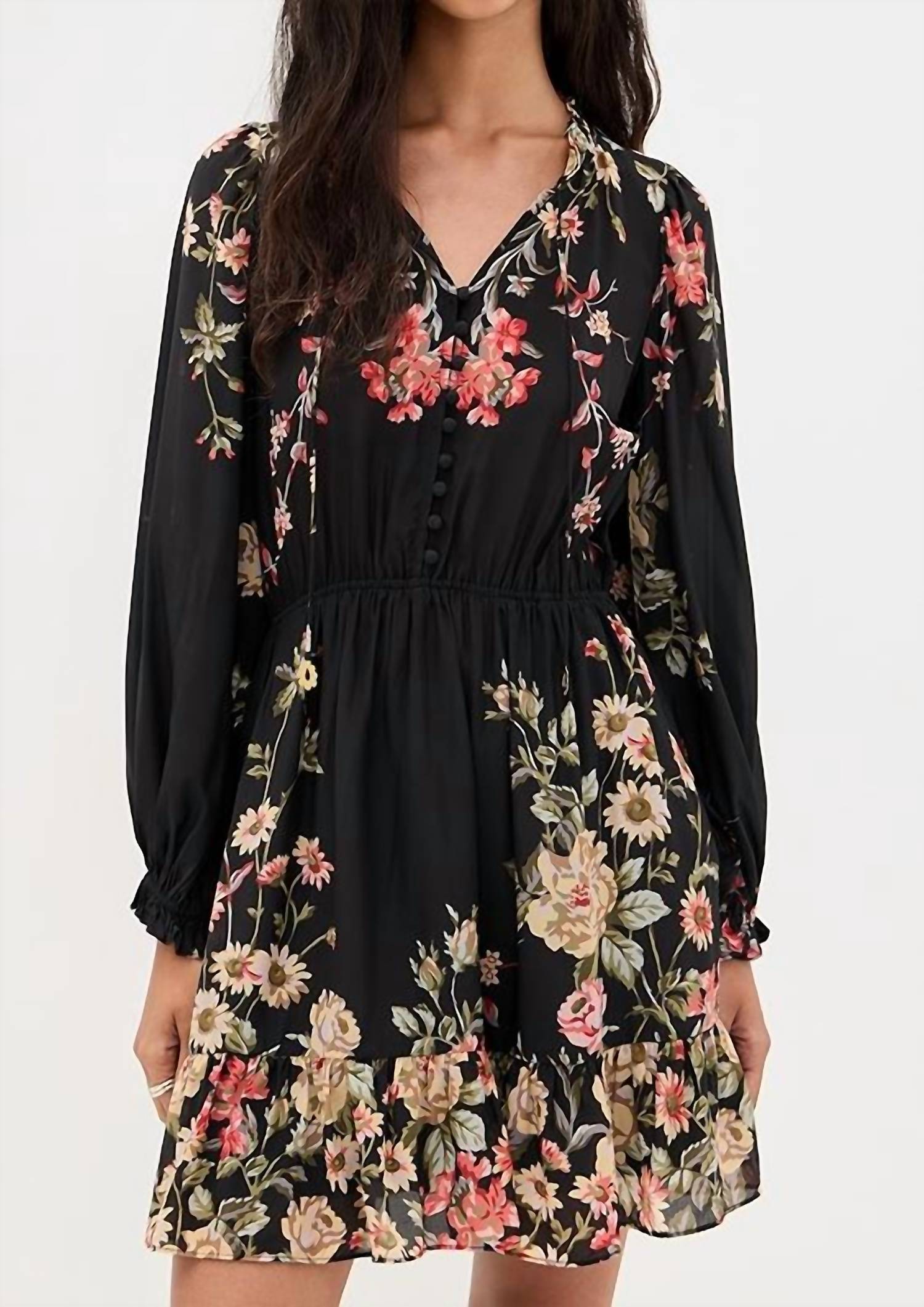 Sea - Jolie Print Long Sleeve Mini Dress